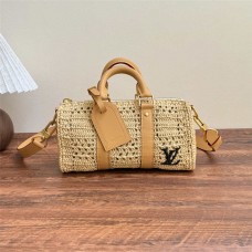 Louis Vuitton M25010  light  Beige   Weaving Keepall 25   Size: 25x15x11cm 2025 new 