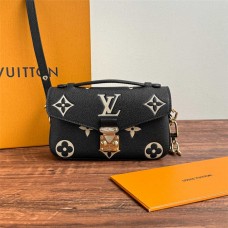 Louis Vuitton M46596 black  Patchwork White  小Metis   Size: 21.5x13.5x6cm 2025 new 