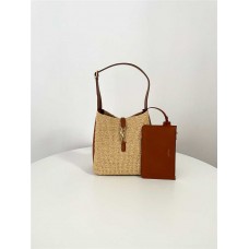 YSL Yves Saint Laurent HOBO Raffia   Style: 823812 Size: 22x22x7-9cm 2025 new 