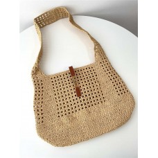 YSL Yves Saint Laurent HOBO Cross body  Raffia  Woven  _Size: 30x37x14cm.  Style: 690941 2025 new 