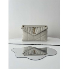 YSL Yves Saint Laurent LOULOU PUFFER  Quilting lambskin   Size: 29x17x11cm  Style: 577476 2025 new 