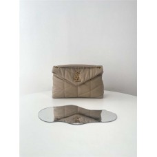 YSL Yves Saint Laurent LOULOU PUFFER  Quilting lambskin   Size: 29x17x11cm  Style: 577476 2025 new 