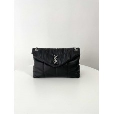 YSL Yves Saint Laurent  LOULOU PUFFER  Quilting lambskin   Size: 35x23x13.5cm  Style: 577475 2025 new 