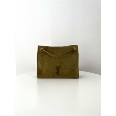 YSL Yves Saint Laurent  NIKI SHOPPING BAG Suede  leather  Large Wheat Green  Style: 577999 Size: 33x27x11.5cm 2025 new 
