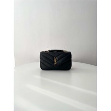 YSL Yves Saint Laurent LOULOUSmall black    Style: 801437 Size: 24x14x6cm 2025 new 