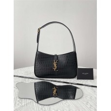 YSL Yves Saint Laurent Le 5 A 7  Underarm Saddle   Size: 23x16x6.5cm  Style: 657228 Crocodile Embossed  Original  leather  2025 new 
