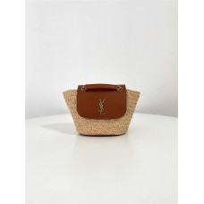 YSL Yves Saint Laurent  Raffia  Woven  Mini Manon bag   Style: 774269 Size: 23x12x6cm 2025 new 