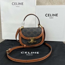 Celine BESACE TRIOMPHE   Size 15.5x11.5x5  cm    Model:  10K502 2025 new 
