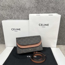 Celine TRIOMPHE CANVAS  Size 20 x11.5 cm ， Model:  100852 2025 new 