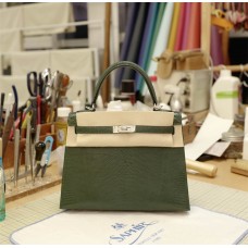 Hermes   Kelly 25 | 67Vert Emeraude |  Lizard  Leather | Silver Hardware 2025 new 