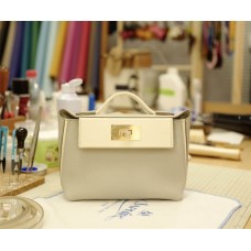 Hermes  Mini 2424 | 80Gris Perle in combination with Natanata | Togo  Leather | Gold Hardware 2025 new 