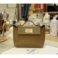 Hermes Mini 2424 | D0Weimaraner in combination with  Etoupe | Evercolor  Leather | Gold Hardware 2025 new 