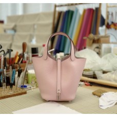 Hermes Picotin18 | 3Qrose Sakura | Tc | Silver Hardware 2025 new 