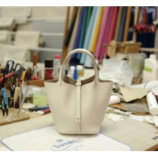 Hermes Picotin18 | 8Lglacier White | Touch | Tc Leather | Silver Hardware 2025 new 