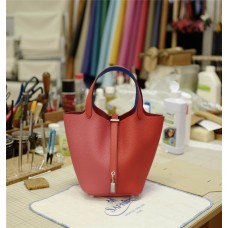Hermes Picotin18 | S3New Red、I6Pink Extreme、0Fflorida Blue三 in combination with 、Tc、  Silver Hardware 2025 new 