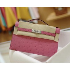 Hermes Mini Kelly Pochette | E5 | Kkostrich | Silver Hardware 2025 new 