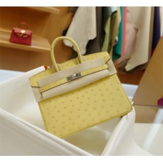 Hermes Birkin 25 | 9Rlemon | Kkostrich Leather | Silver Hardware 2025 new 