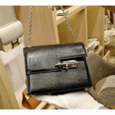 Hermes Verrou 18 | 89Black | Lizard Leather | Silver Hardware 2025 new 
