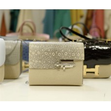 Hermes Verrou18 Snow Lizard   Silver Hardware 2025 new 