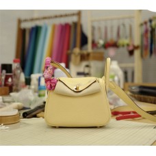 Hermes Mini Lindy 1Zjaune Poussin | Tc Leather | Gold Hardware 2025 new 
