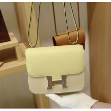 Hermes  Constance 19 | R9Lime Yellow | Goat  Leather | Silver Hardware 2025 new 