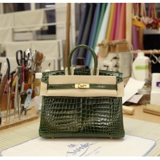 Hermes  Birkin 25 | 67Vert Emeraude | Shiny Niloticus | Gold Hardware 2025 new 