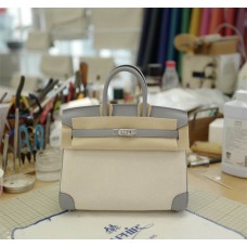 Hermes  Birkin 25  Toile J7 Blue | Tc Leather Andcanvas | Silver Hardware 2025 new 