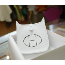 Hermes Mini Eveylne | 01White | Tc Leather | Silver 2025 new 