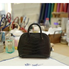 Hermes Mini Bolide 89Black |  Matte Alligator  | Silver Hardware 2025 new 
