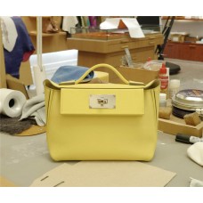 Hermes  Mini 2424 | 9Rlemon | Evercolor  Leather | Silver Hardware 2025 new 
