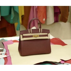 Hermes Birkin30 55Rouge H Togo Leather    Gold Hardware 2025 new 