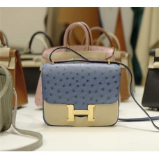 Hermes Constance19 7Rbleu Celeste Ostrich   Gold Hardware 2025 new 