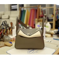 Hermes Lindy 26 | 8Fgris Etain | Evercolor  Leather | Silver Hardware 2025 new 