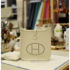 Hermes Mini Evelyne | 10Milk | Tc Leather | Silver Hardware 2025 new 