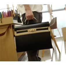 Hermes  Kelly Depeches 34 | 89Blackbox Leather | Gold Hardware 2025 new 