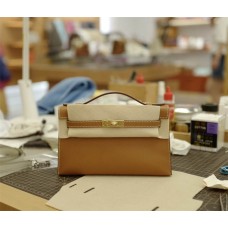 Hermes Mini Kelly Pochette | C37Gold | Epsom  Leather | Gold Hardware 2025 new 