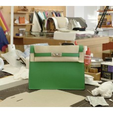 Hermes Kelly Danse | 1Kbamboo Green | Swift  Leather | Silver Hardware 2025 new 