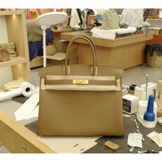 Hermes Birkin35 | 3Gmarron Glace Inside Androuge H | Epsom  Leather | Gold Hardware 2025 new 