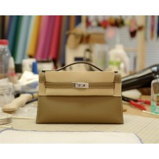 Hermes Mini Kelly Pochette | C18 Etoupe | Swift  Leather | Silver Hardware 2025 new 