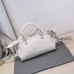 Balenciaga Cagole XS Small 26 White Motorcycle Lambskin Silver Hardware 26x11x8cm