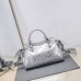 Balenciaga Cagole XS Small 26 Silver Motorcycle Lambskin Silver Hardware 26x11x8cm