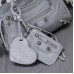 Balenciaga Cagole XS Small 26 Light Gray Motorcycle Lambskin Silver Hardware 26x11x8cm