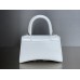 Balenciaga Hourglass XS Small 19 Smooth Calfskin White Silver Hardware 19x8x21cm