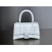 Balenciaga Hourglass XS Small 19 Smooth Calfskin White Silver Hardware 19x8x21cm