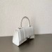 Balenciaga Hourglass XS Small 19 Grained Calfskin White Silver Hardware 19x8x21cm