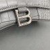 Balenciaga Hourglass XS Small 19 Croc-Embossed Gray Silver Hardware 19x8x21cm