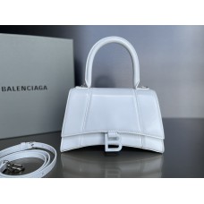 Balenciaga Hourglass Small 23 Calfskin White White Clasp 23x19x24cm