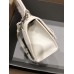 Balenciaga Hourglass XS Small 19 Grained Calfskin White Silver Hardware 19x8x21cm