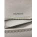 Balenciaga Hourglass Small 23 Grained Calfskin White Silver Hardware 23x19x24cm