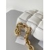 BV  Cassette Chain Padded Cassette White Gold Buckle Medium 26 Size: 26x18x6cm Full Leather